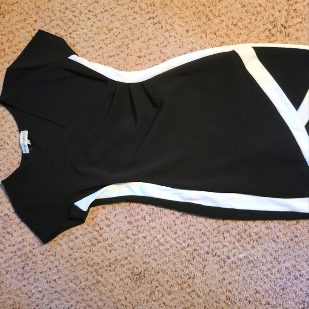 Almost famous mini dress black and white size XL